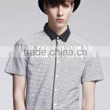 New Design Contrast Fabric Made to Measure Cotton Slim Men Shirt BSZ0081 thumbnail-1