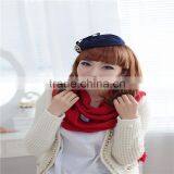 Winter Lady and Women or Men Fashion Pure Color New Warp Neck Knitting Scarf Factory thumbnail-6