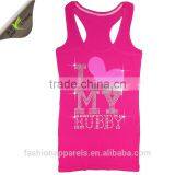 Custom Design Women Fashion Crystal Tank Top thumbnail-1