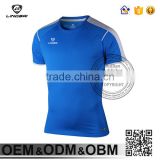 summer style running sports Marathon Shirt brand men shirt stand collar t-shirt custom