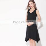 2017 Mamalove Sleeveless Soft Cotton Black Breastfeeding Clothes Nursing Dress Maternity for Women thumbnail-3