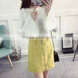 Zm50247b 2017 Autumn New Product Lady Clothes Flare Sleeve Knit Women Base Shirts thumbnail-2