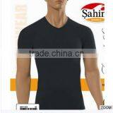 MEN COTTON RIB V NECK SLEEVELESS T SHIRT thumbnail-5