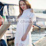 Women White Lace Open Sleeve Sexy Girls Dress Party Dresses For Girls Of 18 Years Old thumbnail-5
