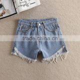Summer Fashion Irregular Females Washable and Loose Cowboy Shorts Hot Shorts With Macrame thumbnail-2