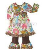 2015 Easter Kids China Supplier Wholesale Directly Sell Boutique Infant Outfit Clothes Girl Vintage Ruffle Remake Outfits thumbnail-1