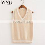 Newest Winter Fall Girl Lovely Apricot School Uniform Sweater Vest thumbnail-2