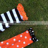 Fall Clothes Girls Halloween Clothes Girls Black Top Sets Kids Pumpkin Long Sleeve Sets With Necklace and Headband thumbnail-4