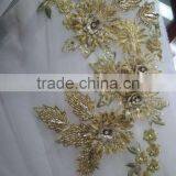 2016 Latest Bridal Lace Beaded Embroidery Lace Wedding Lace African Lace Fabric B3205 thumbnail-4
