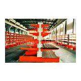 Cold Rolling Steel Cantilever Storage Racks With Multi - Level , Blue / Orange