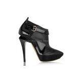 Pin-Heeled Nappa Leather Ankle Boots Newest Styles Heels (LTYK0008) thumbnail-2