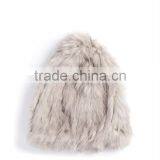 YR419 Stretch Knitted Beanie Real Rabbit Fur/China Factory Sale Hats thumbnail-3