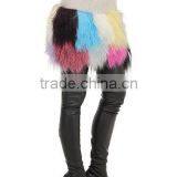 YR947 Fringed Patchwork Mongolia Wool Skirt Real Timbet Lamb Fur Skirt thumbnail-2