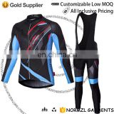 design sublimation custom bicycle wear manufacturer long sleeve bib mens cycling jersey sets mountain bike clothing