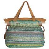 Brocade Stripe Tote Bags Latest Vintage Kantha Handbag thumbnail-1