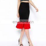 2014 A/W Fashion Midi Skirt With Peplum Hem thumbnail-4