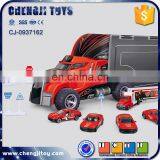 Kids Diecast Model Car Firefighting Toy Container Truck Set