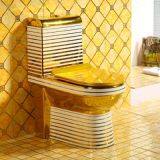 Gold Color Ceramic Popular Used One Piece Bathroom Toilet Closet From Chaozhou Factory
