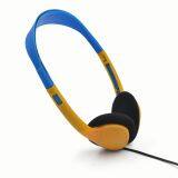 blue and yellow eaephones/headphones