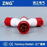 Industrial Plug and Socket 16A5P, 3-way Splitter Industrial Plug and Socket 16A 3P+N+PE thumbnail-2