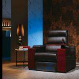 High End Brown Genuine Leather Electric Recliner Sofa for Home Theater thumbnail-2