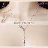 Ethnic Silver Bow Necklaces For Women Simple Long Chain Pendants Jewelry thumbnail-1