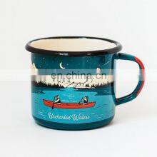 Customized Logo Printing Steel Metal Enamel Espresso Cup for Restaurant thumbnail-4