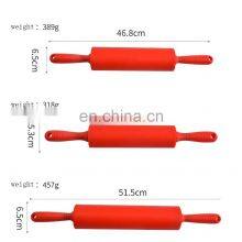Plastic Handle Silicone Rolling Pin Cake Baking Tool Embossing Printing Sugar Pattern Flour Stick thumbnail-5
