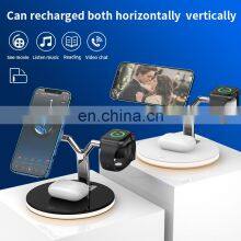 2021 Hot Selling 3 in 1 Wireless Charger for IPhone 13 Portable Table Led for Apple Watch for Air Pods thumbnail-5