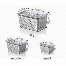 Fresh Vegetable Fruit Storage Containers Produce Saver Fridge Food Storage Containers Keep Vegetables Fresh Stackable thumbnail-5