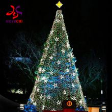 Golden Supplier Commercial Outdoor Illuminated Giant Artificial Christmas Tree with Light String Xmas Decoration