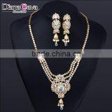 Newest Trending Item African Look Wedding Luxury Set CZ Pearl Jewelry Set thumbnail-2