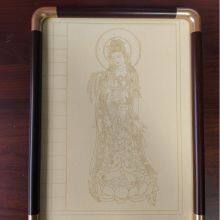 31*22.5cm Rectangle Xuan Paper Painting Hardcard Border Protection Rounded Corners Rosewood Wooden Frame thumbnail-3