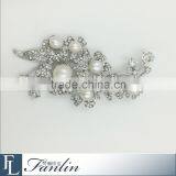 Fashion crystal rhinestone freshwater pearl brooch