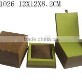 High Quality Leather Wood Jewelry Watch Packaging Case Watch Display Box With Lid W1026