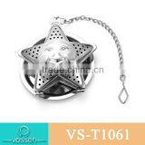 Star shaped stainless steel tea infuser
