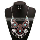 Women Jewelry Set Vintage Boho Turquoise Tassel Pendant Jewelry Sets thumbnail-2