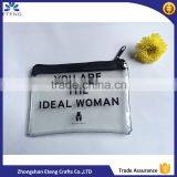 Customized Branded Name Pvc Stitching Zipper Pouch,pvc Transparent Pouch Supplier's Choice