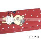 trendy magazine clutch purse with toy printing