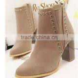 The Hottest Young Girl Thick Thigh Heel Rivet Germen Winter Boots thumbnail-1