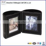 2 Black Photo Frame Pen Holder With Stitching Design thumbnail-1