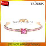 New Design 18K Yellow Gold Plated Full Rhinestone Austrian Crystals Adjustable Bracelet thumbnail-1