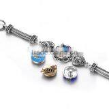 2015 New 18mm Ginger Snap Button Bracelet Heart Shape DIY Charm Interchangeable Handmade Pulseras Snap Bracelets thumbnail-5