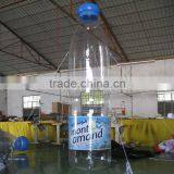 4m High Transparent Material Inflatable Pure Water Bottle Model