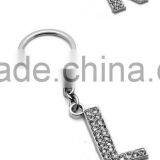 Trend Silver Plating Letter Crystal Keychain K0005 thumbnail-2
