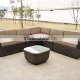 Outdoor Patio Garden Resin Plastic PE PVC Rattan Wicker Sectional Sofa Set thumbnail-6