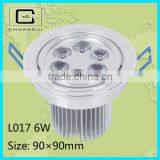 high power high quality 6w led square ceiling light