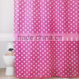silver rustproof eyelets Romantic Polyester Textile Shower Curtain