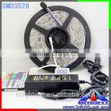 RGB 3528 SMD LED Strip Light+Remote Control 24key+power Supply 5M/Reel 300leds 5M in Retail Kit Packaging thumbnail-2