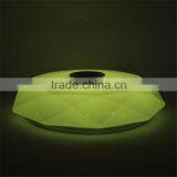 24W Modern Surface Mounted Dimmable RGB Lamp Fixture Round Color Changing LED Ceiling Light With Sleep Timer Bluetooth Speaker thumbnail-6